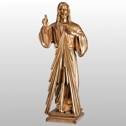 JEZUS MIŁOSIERNY(JEZU UFAM TOBIE) 60CM WŁOSKIE ZŁOTO (156)