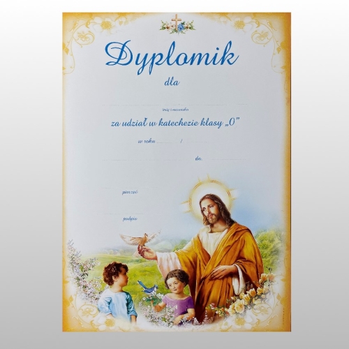 DYPLOMIK KL.O nr 6 - ptaszek na ręku Pana Jezusa