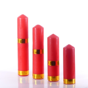 ŚWIECE ADWENTOWE CZERWONE - SŁUPEK STOPNIOWANY