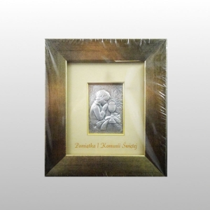 OBRAZEK SR.RAMKA SZEROKA ZŁOTA. -I KOM. CHŁOPIEC