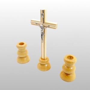 KOMPLET KOLĘDOWY DREWNO Z LISTWĄ, JASNY