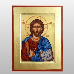IKONA JEZUS PANTOKRATOR, KSIĘGA OTWARTA MIX 14x18 CM