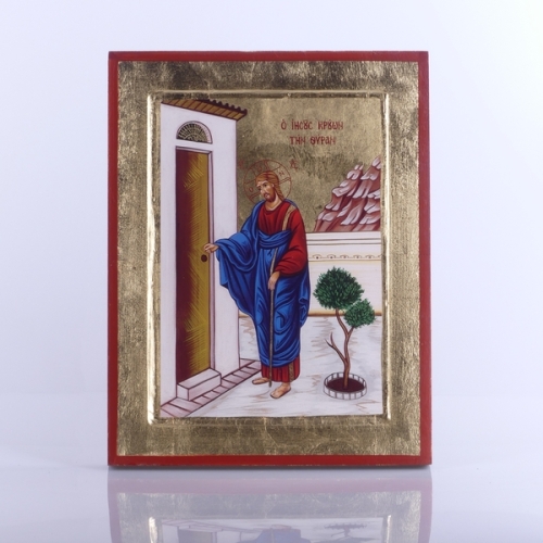 IKONA JEZUS PUKAJĄCY DO DRZWI, 14x18 CM