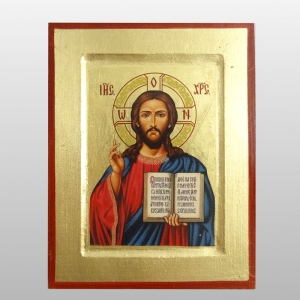 IKONA JEZUS PANTOKRATOR, KSIĘGA OTWARTA, 14x18 CM