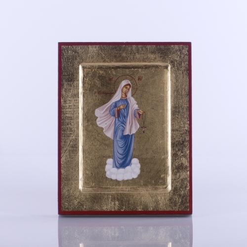 IKONA MB MEDJUGORIE (NIEBIESKA SUKIENKA), 14x18 CM