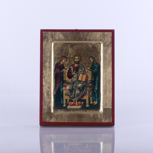 IKONA JEZUS NA TRONIE (DEESIS), 14x18 CM