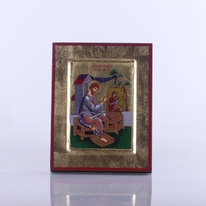 IKONA ŚW.ŁUKASZ (PISZE IKONĘ), 14x18 CM