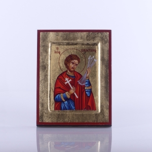 IKONA ŚW.SEBASTIAN, 14x18 CM