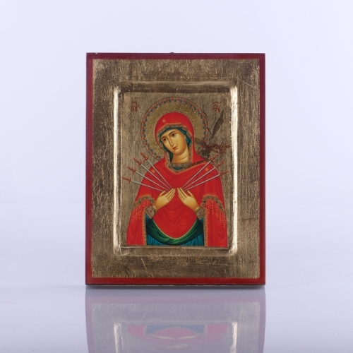 IKONA MATKA BOŻA - SIEDEM MIECZY, 14x18 CM