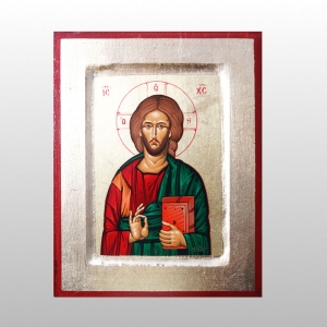 IKONA JEZUS PANTOKRATOR, KSIĘGA ZAMKNIĘTA, 14x18 CM