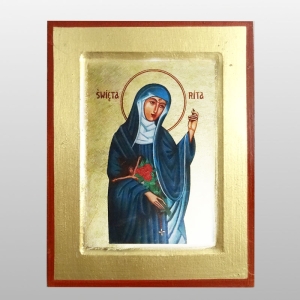 IKONA ŚW.RITA, 14x18 CM