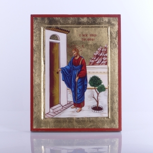 IKONA JEZUS PUKAJĄCY DO DRZWI, 17x22 CM