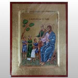 IKONA BŁOGOSŁAWIEŃSTWO DZIECI, 17x22 CM