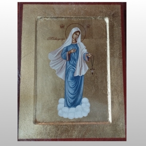 IKONA MB MEDJUGORIE (NIEBIESKA SUKIENKA), 17x22 CM