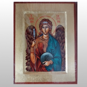 IKONA ARCHANIOŁ GABRIEL-Z KULĄ, 17x22 CM