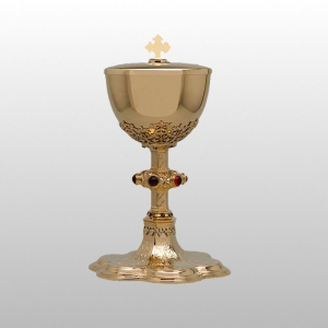 PUSZKA POZŁACANA KAMIENIE PÓŁSZLACHETNE 27 CM (16903)