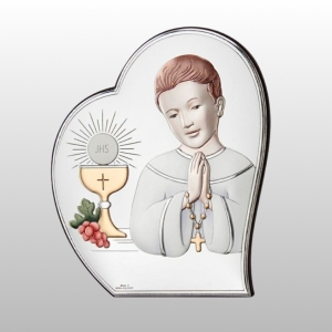 OBRAZEK PAMIĄTKA PIERWSZEJ KOMUNII ŚWIĘTEJ 12X14,5 KOLOR