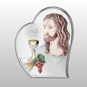 OBRAZEK PAMIĄTKA PIERWSZEJ KOMUNII ŚWIĘTEJ 12X14,5 KOLOR