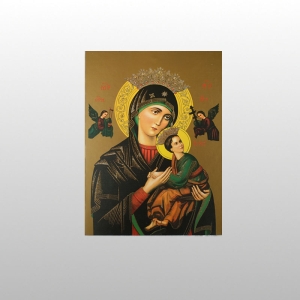 OBRAZ A4 MB NIEUST.POMOCY ZŁOCONY TW. -MODLITWA DO MBNP