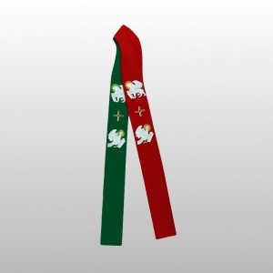 STUŁA DO KONCELEBRY DWUSTRONNA CZERWONA/ZIELONA (19515/1)