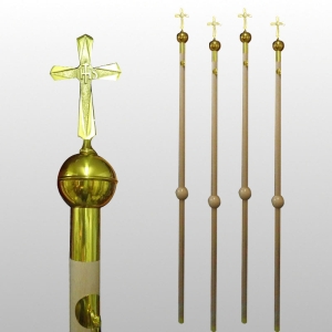 DRZEWCE Z OKUCIEM I ŁAŃC. - DO BALDACHIMU JASNE