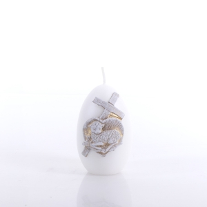 ŚWIECA JAJKO Z BARANKIEM PERŁA 60x90