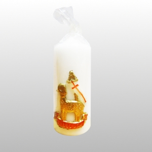 ŚWIECA APLIKACJA BARANEK BIAŁA 12/5