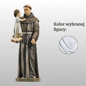 ŚW. ANTONI Z PADWY Z CHLEBEM 78CM BIAŁY (704)