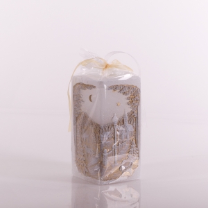 ŚWIECA ZIMOWY KRAJOBRAZ .