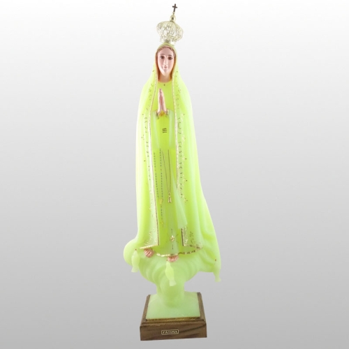 FIGURA MATKA BOSKA FATIMSKA ŚWIECĄCA SZKLANE OCZY 70 CM 11037