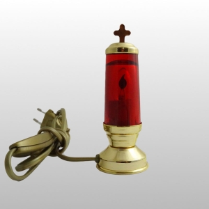 LAMPKA WIECZNA CZERWONE SZKŁO vh 14 x 5 cm  (10.414/03)