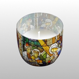 ŚWIECA SZKŁO ZAPACH -CHRISTMAS WITRAŻ ART.836