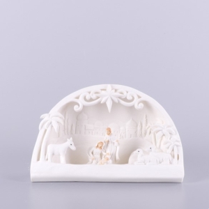 SZOPKA ŚWIECĄCA BIAŁA 14,5x9.5cm KS14A057