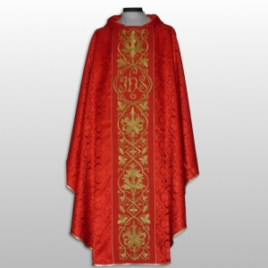 ORNAT HAFTOWANY ROZETA CZERWONY (25186)