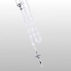 RÓŻANIEC PESTKA. BIAŁY - ŁĄCZNIK KIELICH (R281)