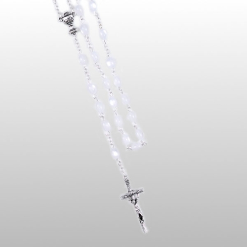 RÓŻANIEC PESTKA. BIAŁY - ŁĄCZNIK KIELICH (R281)