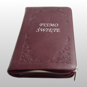 PISMO ŚWIĘTE ZAMEK, MAŁE SKÓRA - BORDO, Z PAGINATORAMI