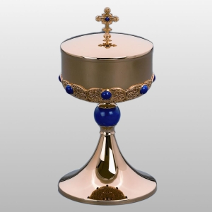 PUSZKA MARYJNA Z KAMIENIAMI h - 31 cm, Ø czaszy 16 cm, (25415)