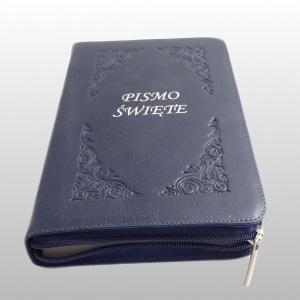 PISMO ŚWIĘTE ST I NT EDYCJA, ZAMEK, A5 SKÓRA - GRANATOWE