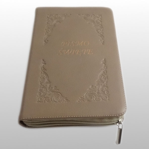 PISMO ŚWIĘTE ST I NT EDYCJA, ZAMEK, A5 SKÓRA - BEŻOWE