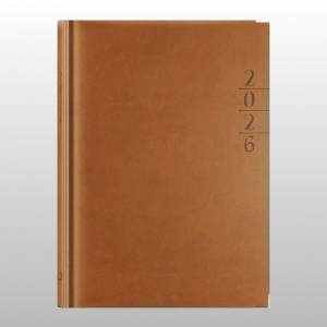 TERMINARZ A5 LUX ZŁOCONY - BRĄZOWY