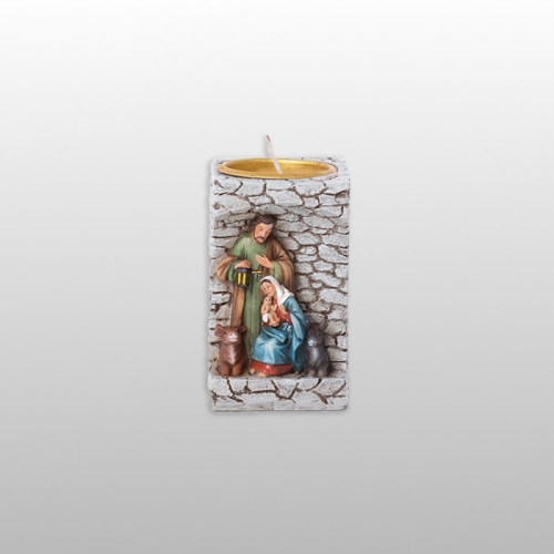 ŚWIECZNIK ŚWIĘTA RODZINA "KAMIEŃ" 8 CM