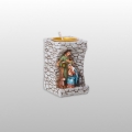 ŚWIECZNIK ŚWIĘTA RODZINA "KAMIEŃ" 8 CM