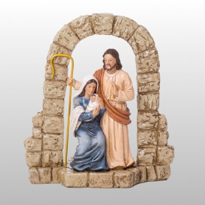 ŚWIECZNIK ŚWIĘTA RODZINA BRAMA 16 X 13,5 CM