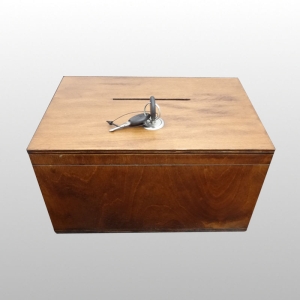 SKARBONA MAŁA DREWNIANA - 23,5 / 13 / 16cm - RUDY