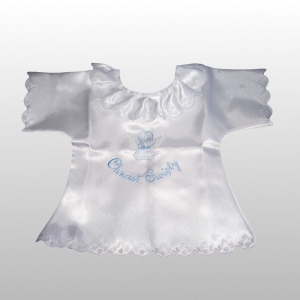 KOSZULKA WYPALANA ANIOŁ MAŁY HAFT NIEBIESKI