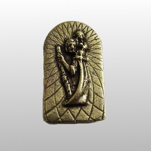 PLAKIETKA Z FIGURĄ ŚW KRZYSZTOFA