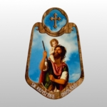 PLAKIETKA Z PRZYLEPCEM -ŚW.KRZYSZTOF NIEBO