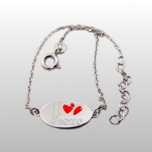 BRANSOLETKA Z ZAWIESZKĄ (I♥JEZUS) B4