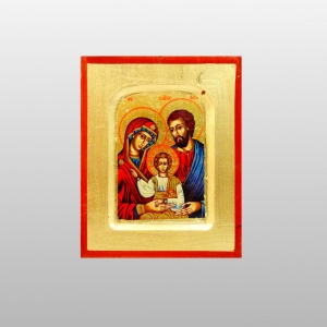 IKONA  ŚW.RODZINA NIEBIESKA 10x12.5